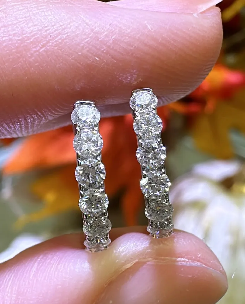 0.43ct tw Diamond Huggie Hoop Earrings