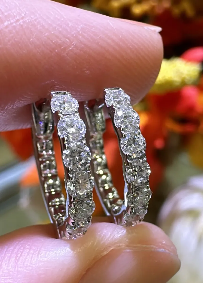 0.43ct tw Diamond Huggie Hoop Earrings