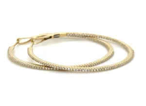 0.55ct tw Ladies Inside Out Diamond Hoop Earrings