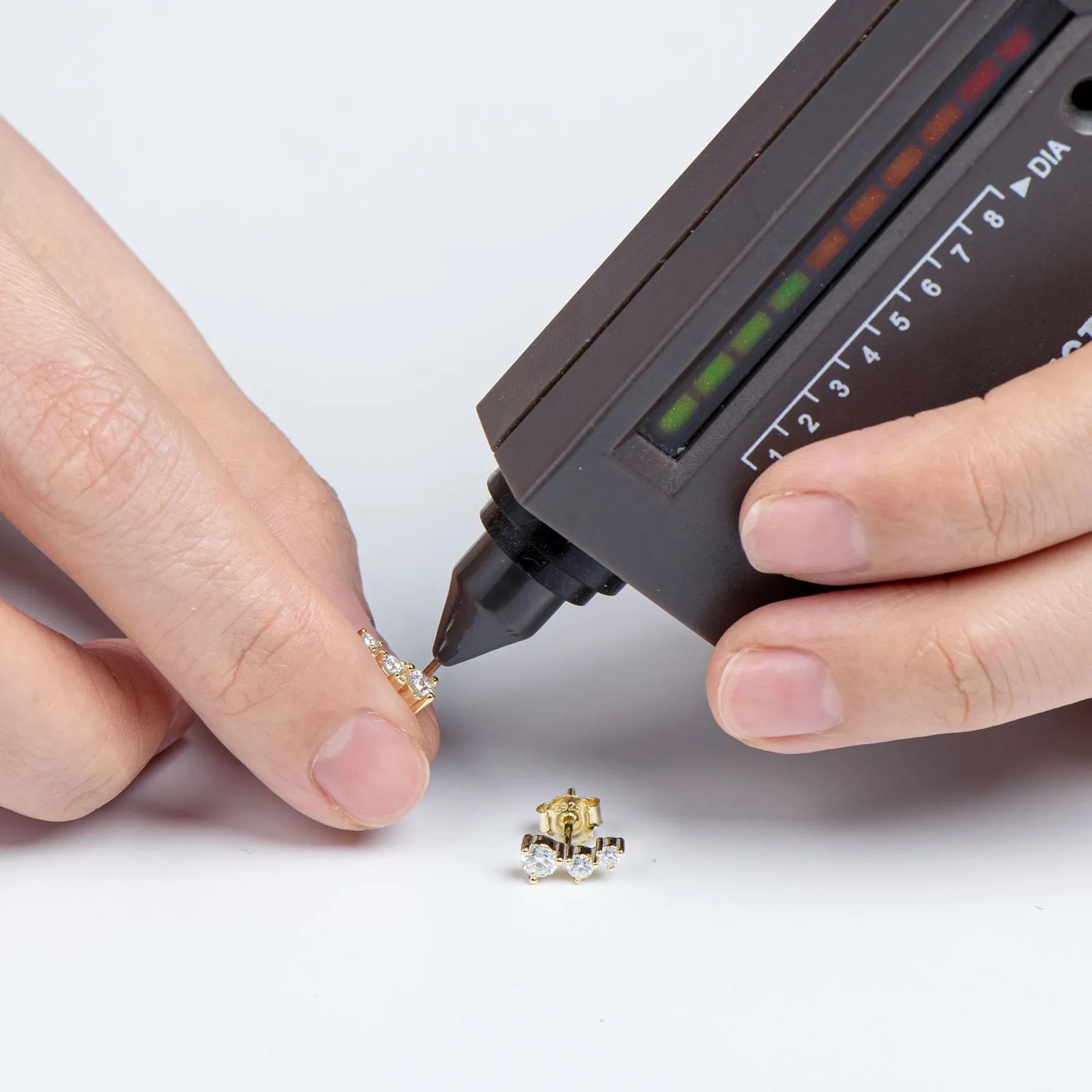 0.58CTW. Round Moissanite Stud Climber Earrings