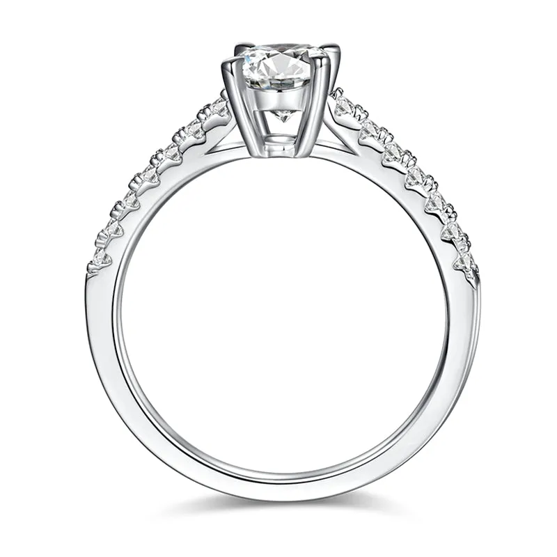 1.0ct Oval Cut Moissanite Ring