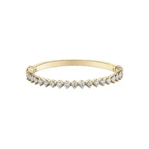 (10K, 14K, 18K) Yellow Gold (0.15ct) Diamond Wedding Band