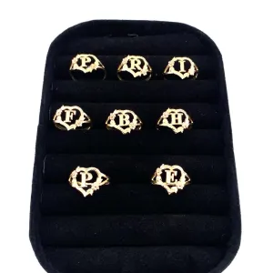 10K Gold Custom Initial Rings