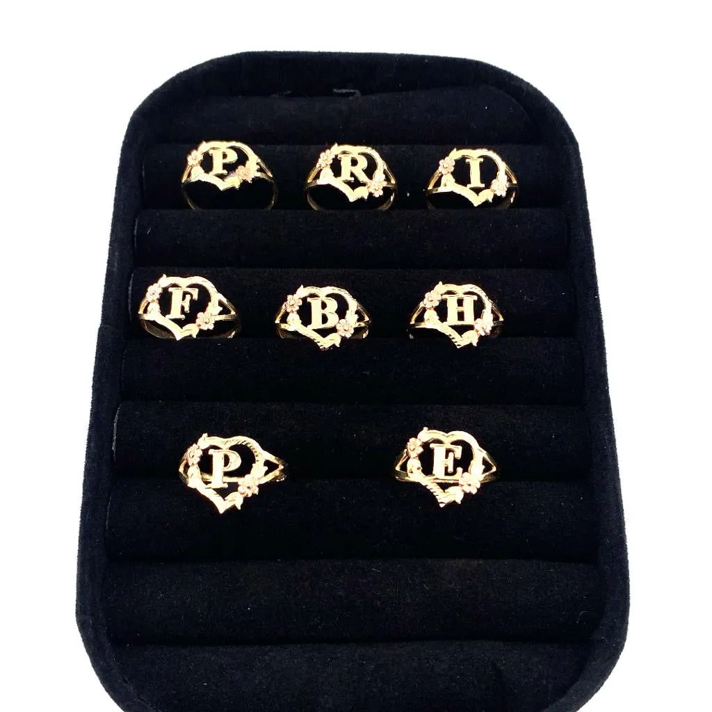 10K Gold Custom Initial Rings