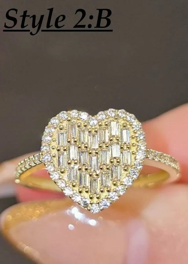 10K Heart Rings Collection