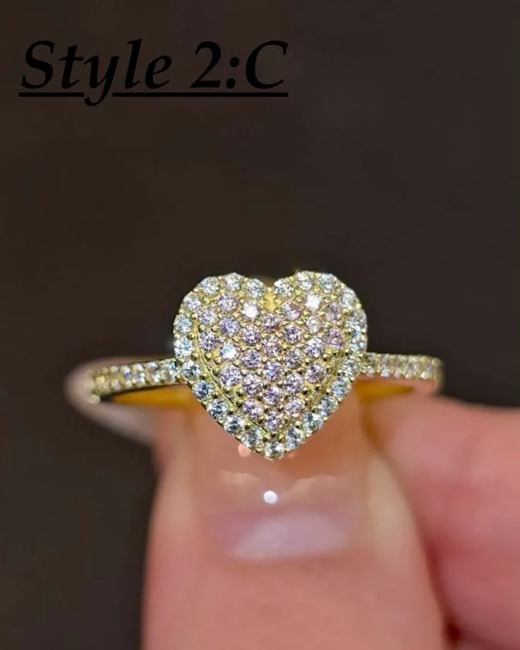 10K Heart Rings Collection