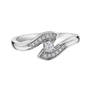 10K White Gold (0.16ct) Canadian Diamond Engagement Ring