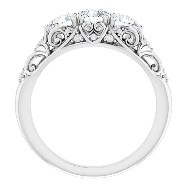 1.10 ct. Round Cut Diamond Wedding Band Hidden Accent Diamonds Anniversary Ring