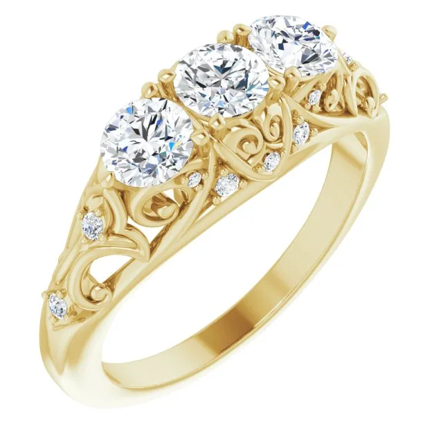 1.10 ct. Round Cut Diamond Wedding Band Hidden Accent Diamonds Anniversary Ring