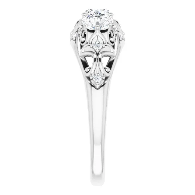 1.10 ct. Round Cut Diamond Wedding Band Hidden Accent Diamonds Anniversary Ring