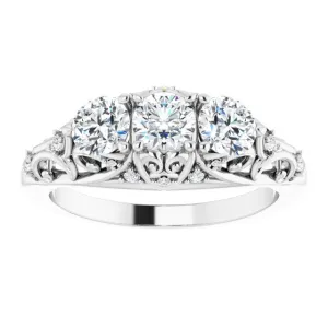 1.10 ct. Round Cut Diamond Wedding Band Hidden Accent Diamonds Anniversary Ring