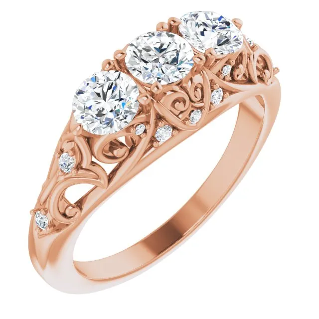 1.10 ct. Round Cut Diamond Wedding Band Hidden Accent Diamonds Anniversary Ring