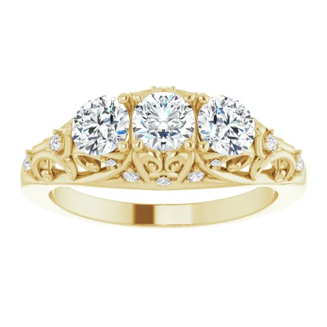 1.10 ct. Round Cut Diamond Wedding Band Hidden Accent Diamonds Anniversary Ring