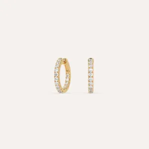 1/2 carat Diamond Hoop Earrings