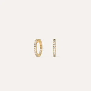 1/4 carat Diamond Hoop Earrings