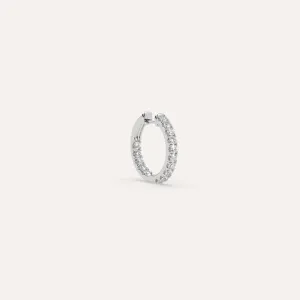 1/4 carat Single Diamond Hoop Earring