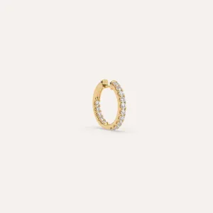 1/4 carat Single Diamond Hoop Earring