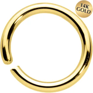 14 Gauge 3/8 Handcrafted Solid 14k Yellow Gold Seamless Circular Ring