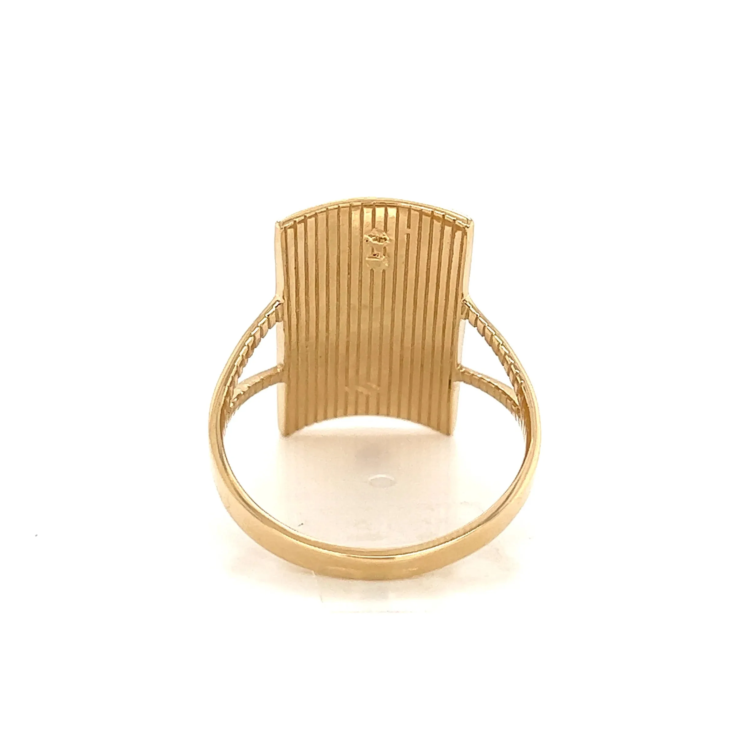 14K GOLD Saint Jude Ring Bright White