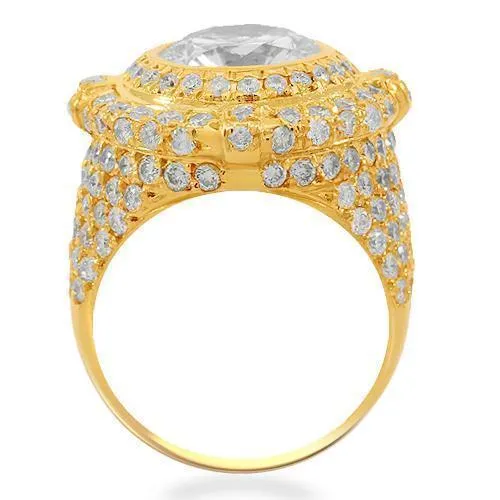 14K Solid Yellow Gold Mens Diamond Ring 5.63 Ctw