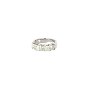 14k White Gold 2.43ct H SI2 Princess Cut Diamond Anniversary Ring Size 7