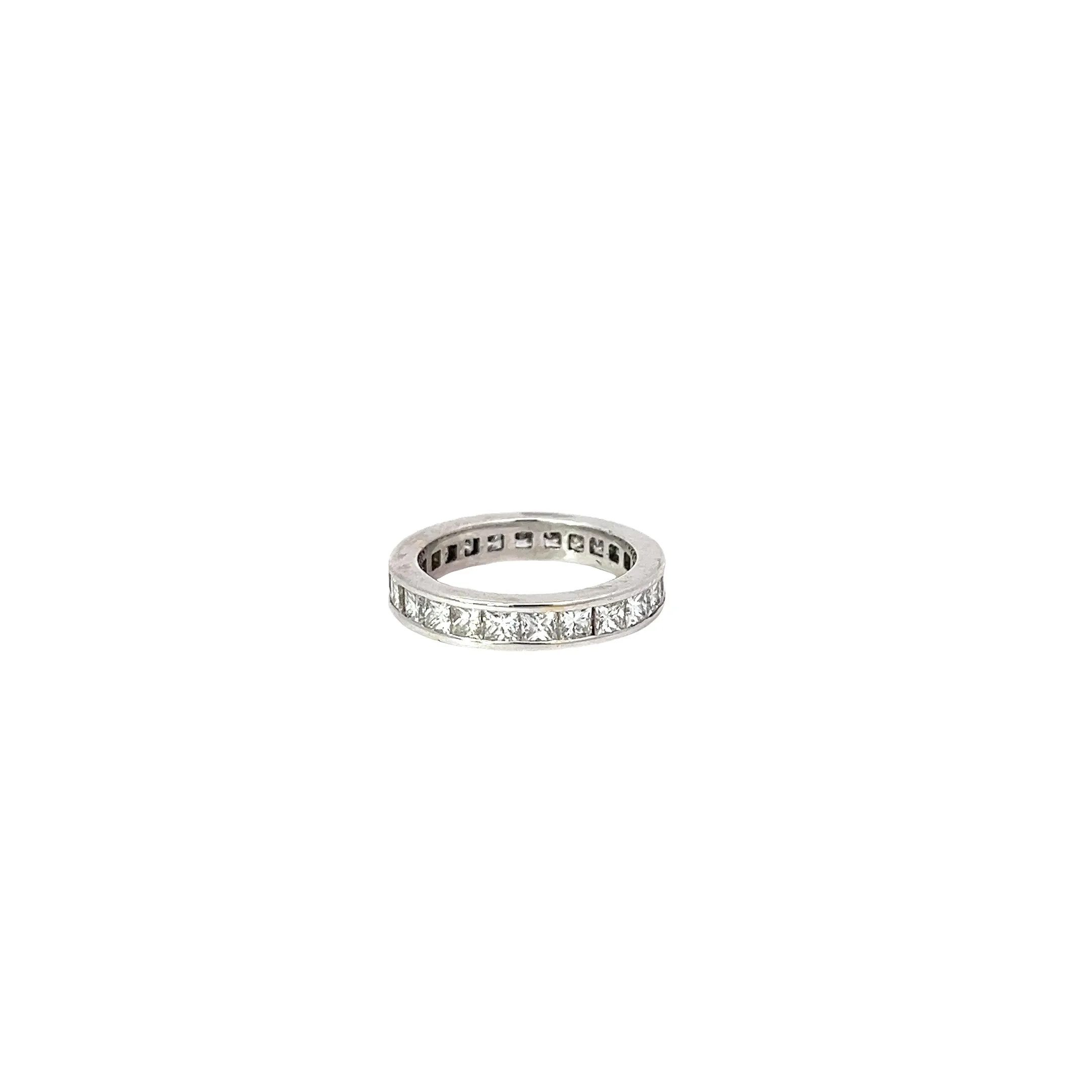 14k white gold 2.50CT SI1 princess cut Princess Cut eternity ring