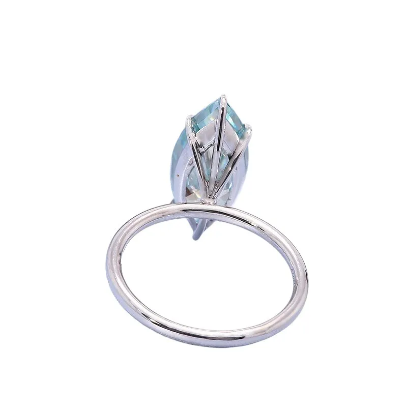 14k White Gold 3.0 Ct Marquise Cut Diamond Engagement Ring