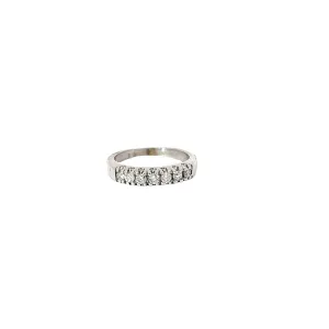 14k white gold .82ct H SI1 Round Diamond 7 stone wedding ring