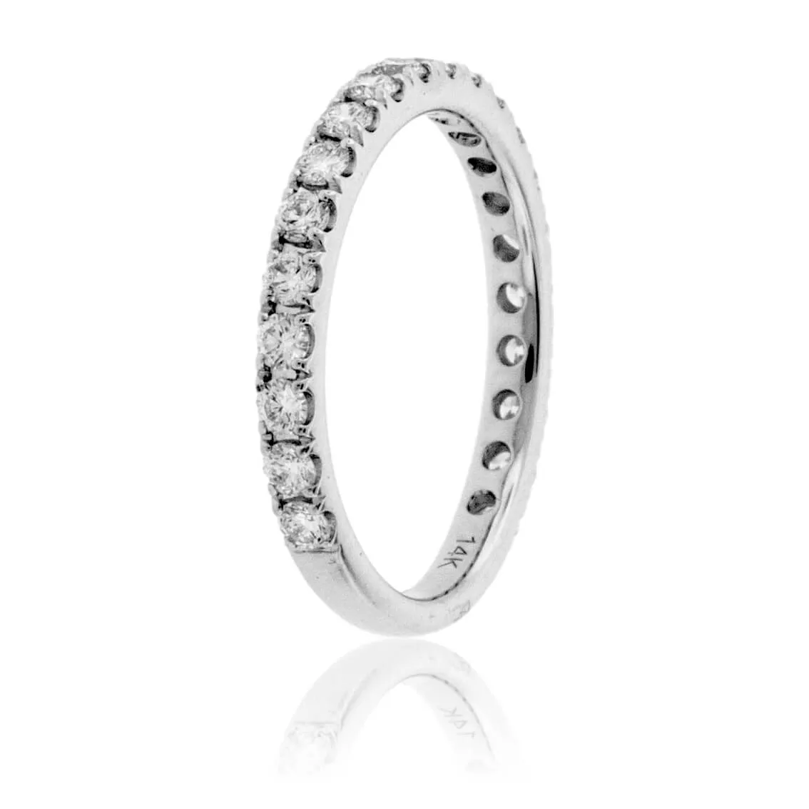 14K White Gold Diamond Accent Band (.60ctw)