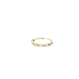 14k Yellow and White Gold .45CT F VS2 Baguette Shaped Diamond Ring size 7 1/2