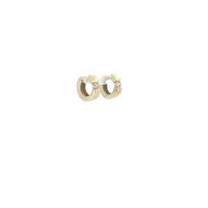 14k Yellow Gold .50ct G VS2 Round Diamond  Huggies Earrings 5.6 gram