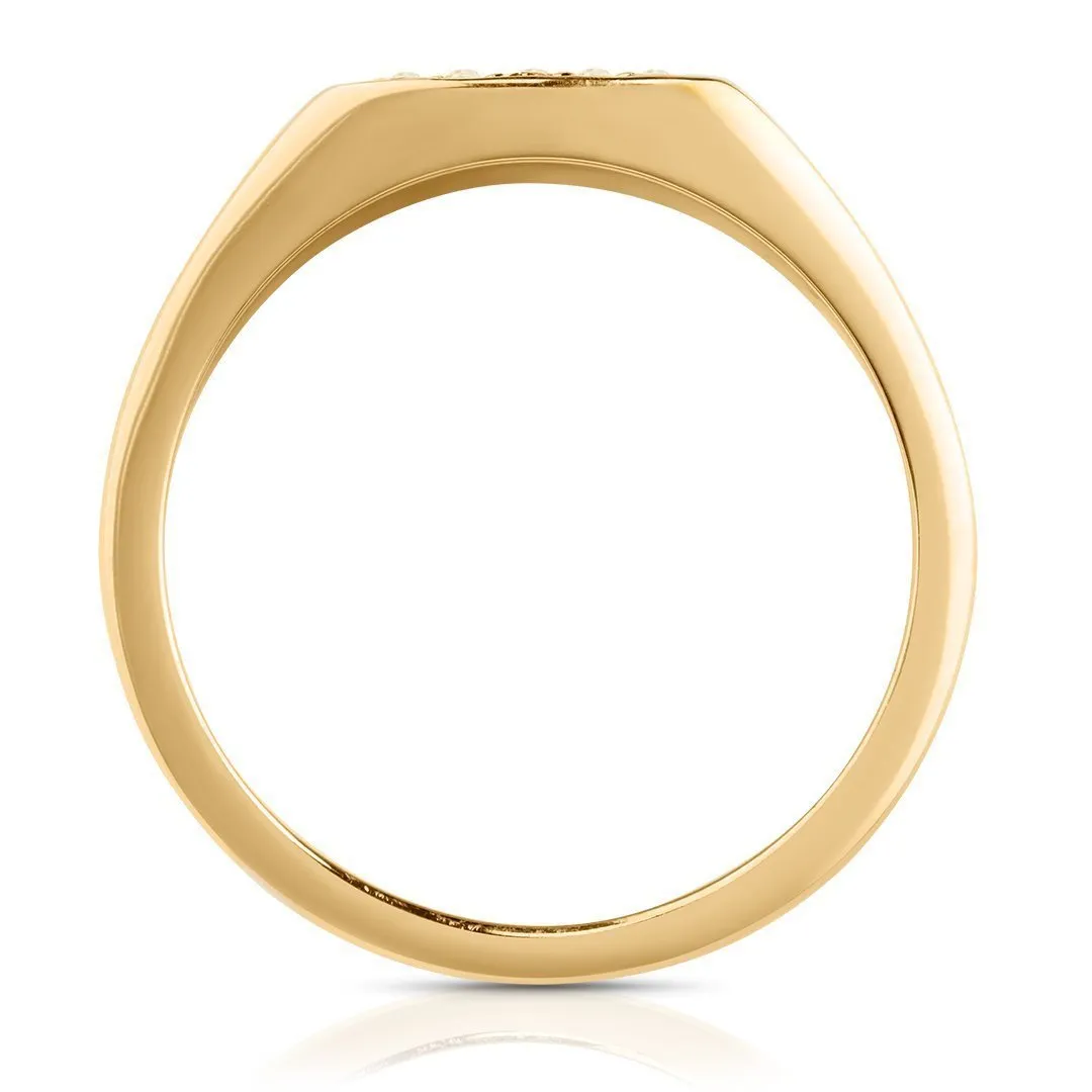 14k Yellow Gold Diamond Ring 0.7 Ctw