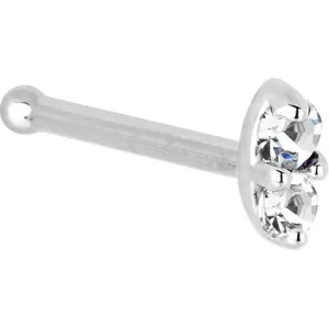14kt White Gold 1.5mm Genuine Diamond Marquise Nose Ring
