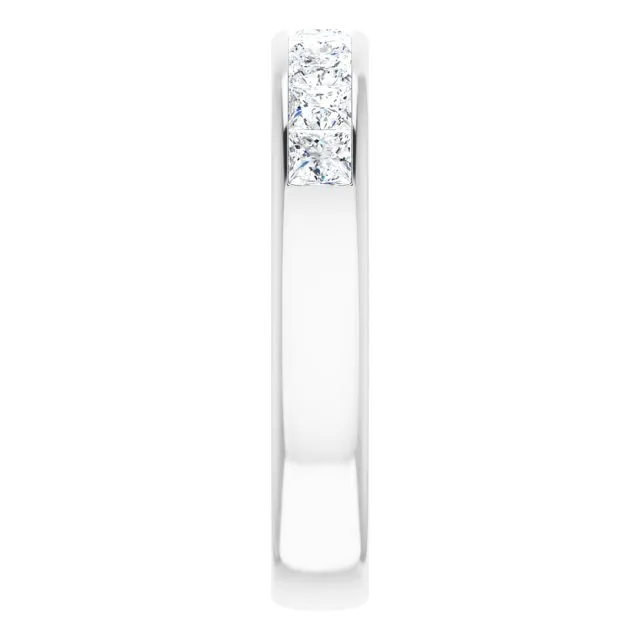 1.50 ctw Channel Set Princess Diamond Men's Ring