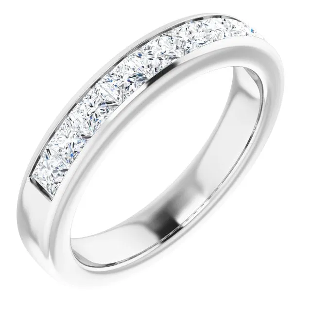 1.50 ctw Channel Set Princess Diamond Men's Ring