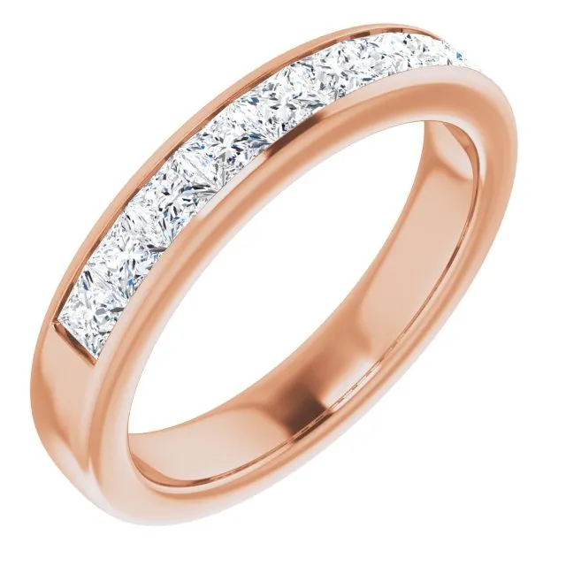 1.50 ctw Channel Set Princess Diamond Men's Ring