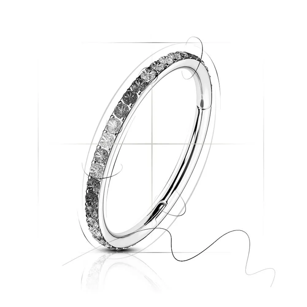 16G Hinged Segment Cartilage Earrings CZ Conch Earring