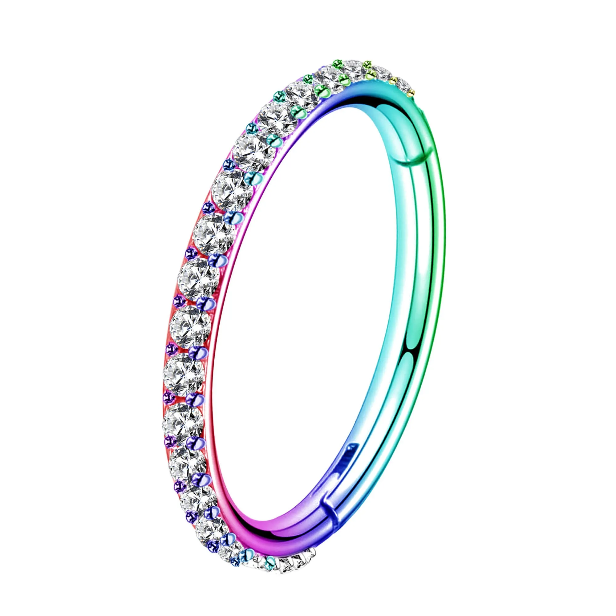 16G Hinged Segment Cartilage Earrings CZ Conch Earring