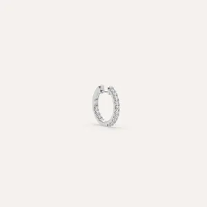 1/8 carat Single Diamond Hoop Earring