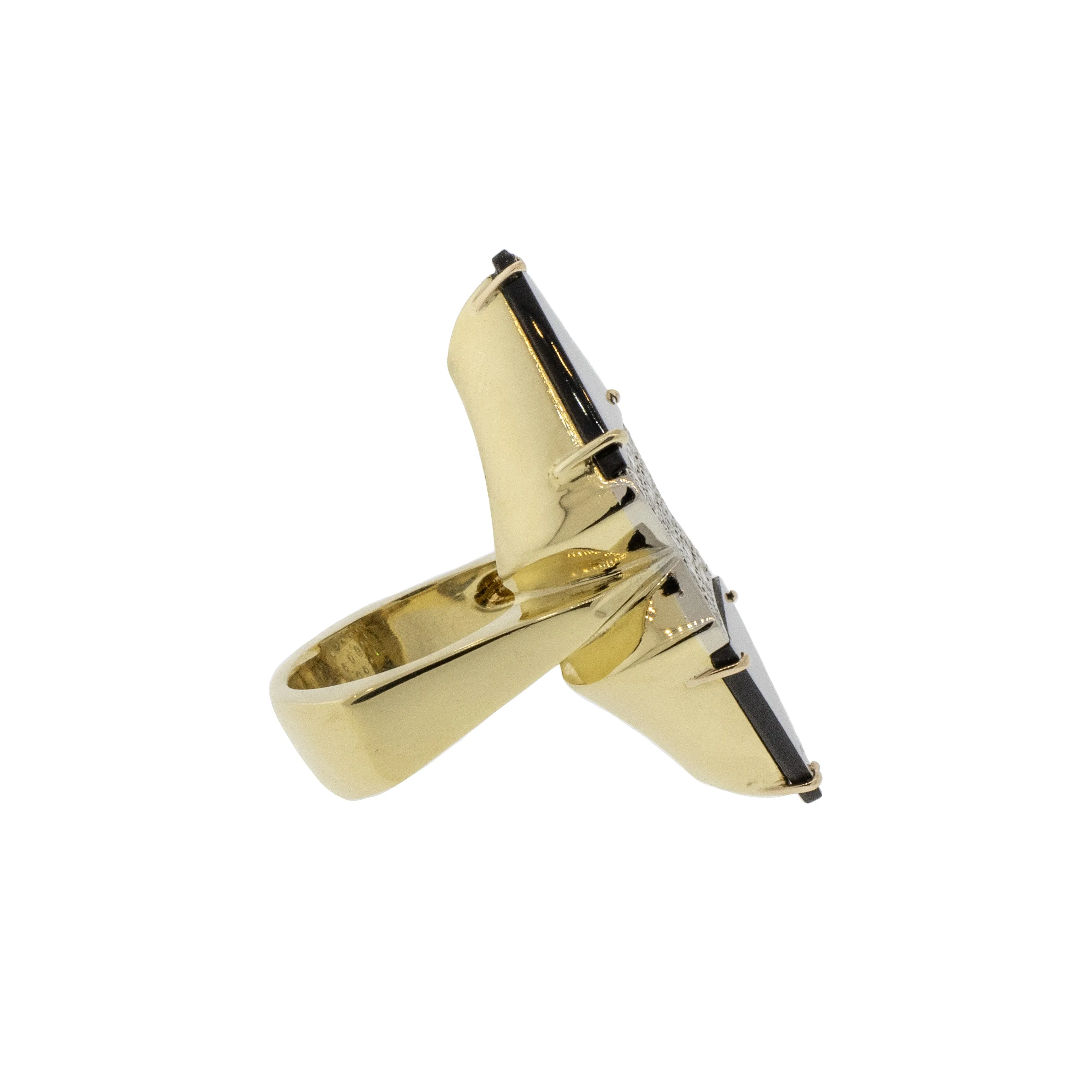 18K Onyx and Diamond Cocktail Ring