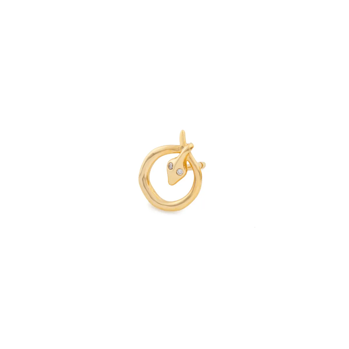 18K SNAKE KNOT Diamond Stud Earring