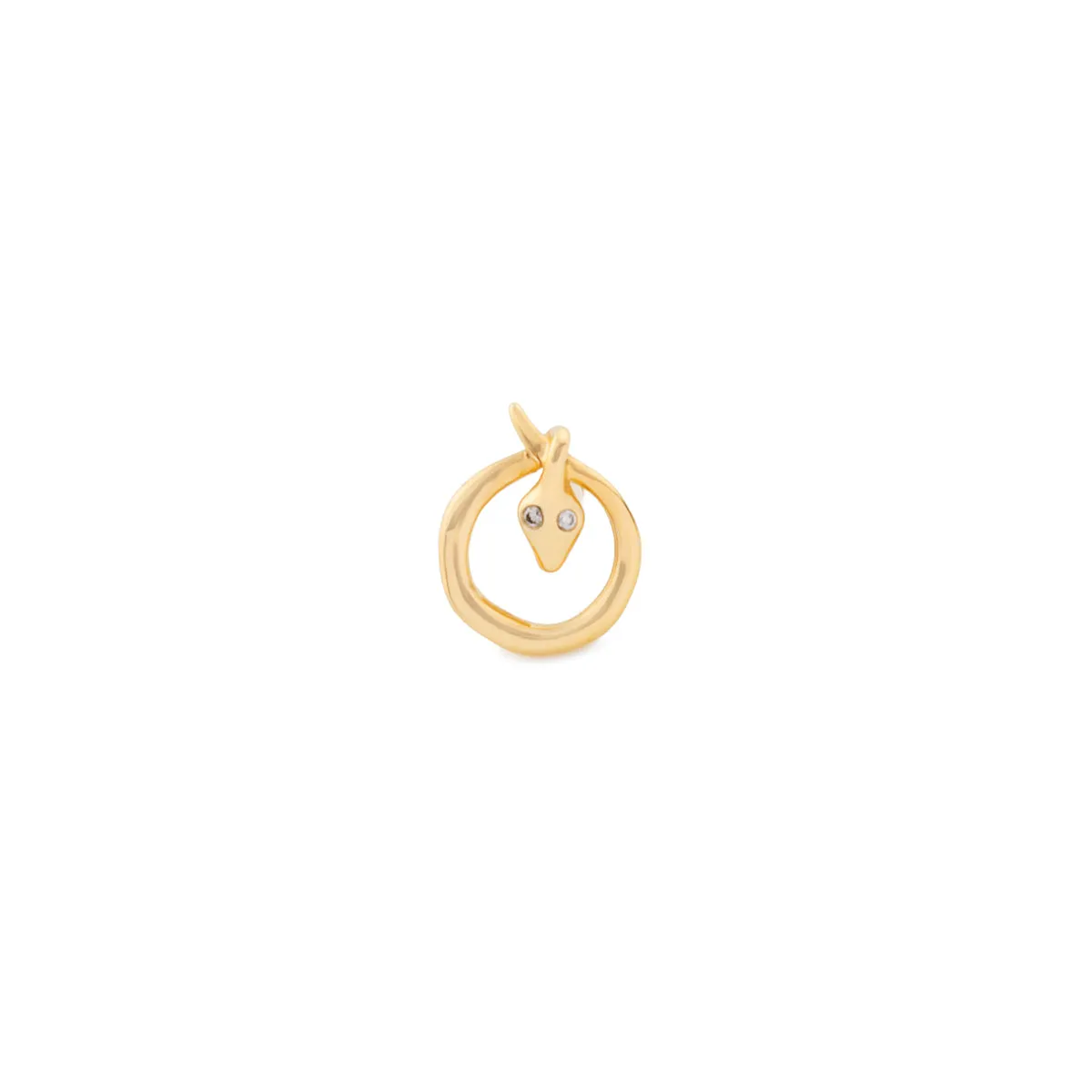 18K SNAKE KNOT Diamond Stud Earring
