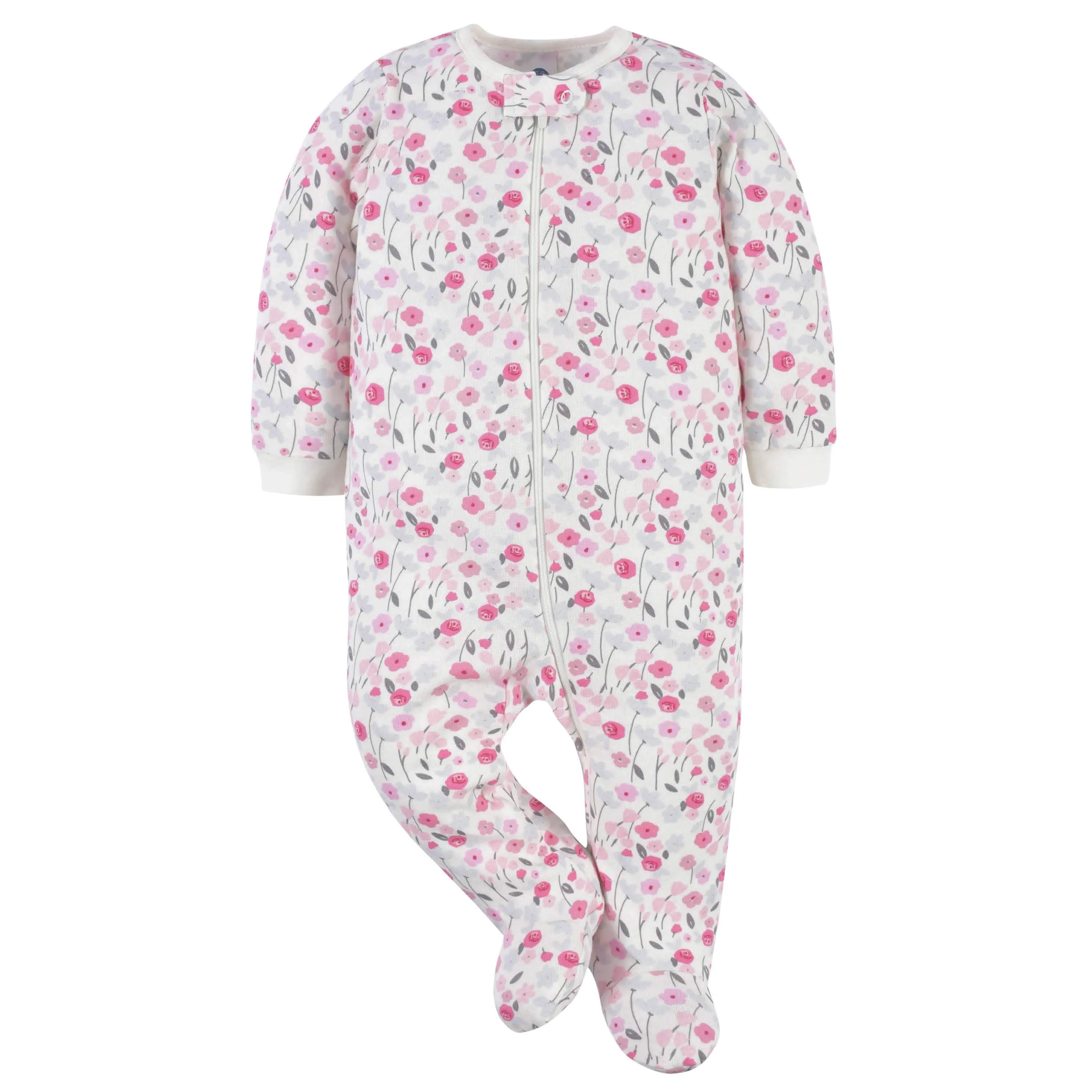 2-Pack Baby Girls Comfy Stretch Roses & Bunnies Sleep 'N Plays