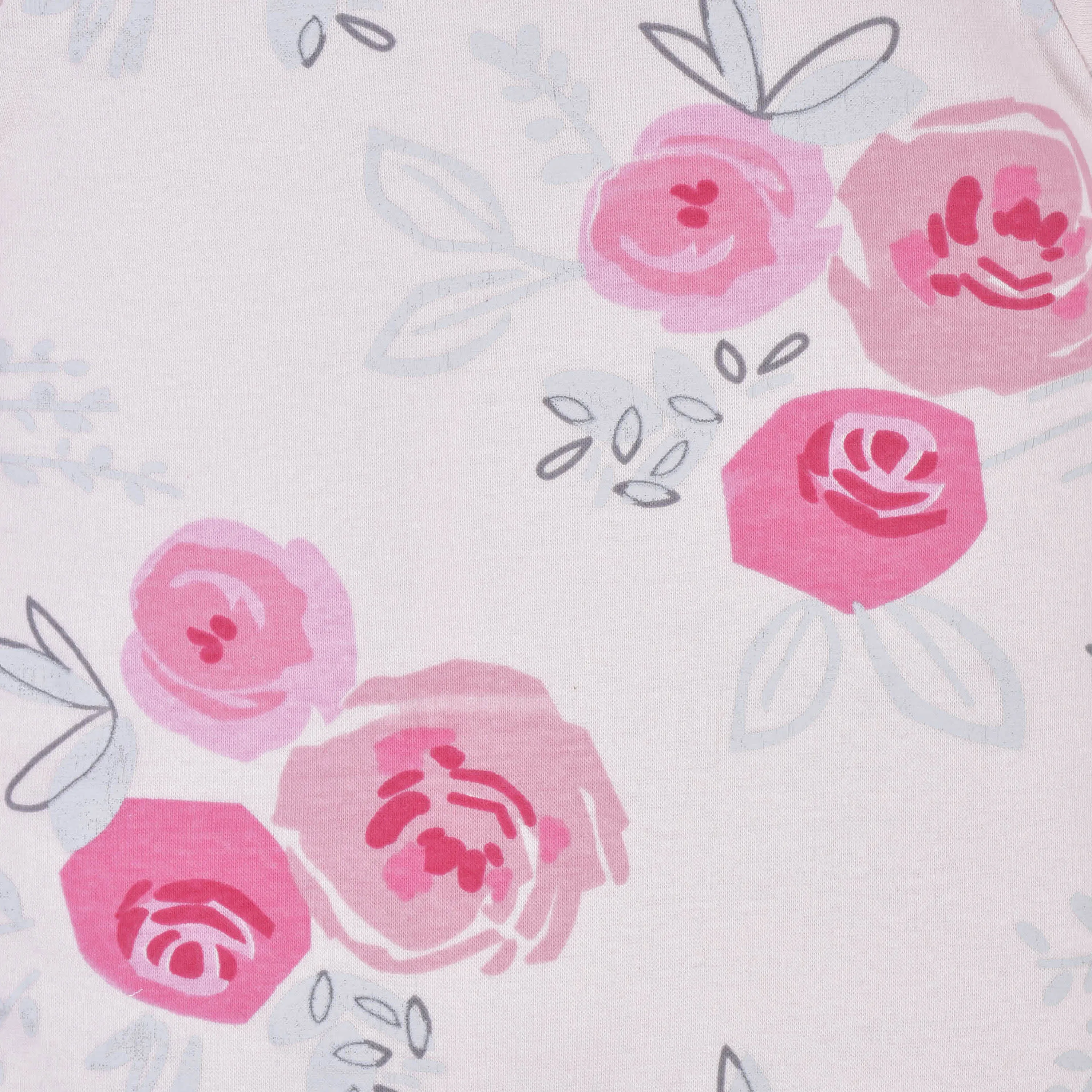 2-Pack Baby Girls Comfy Stretch Roses & Bunnies Sleep 'N Plays