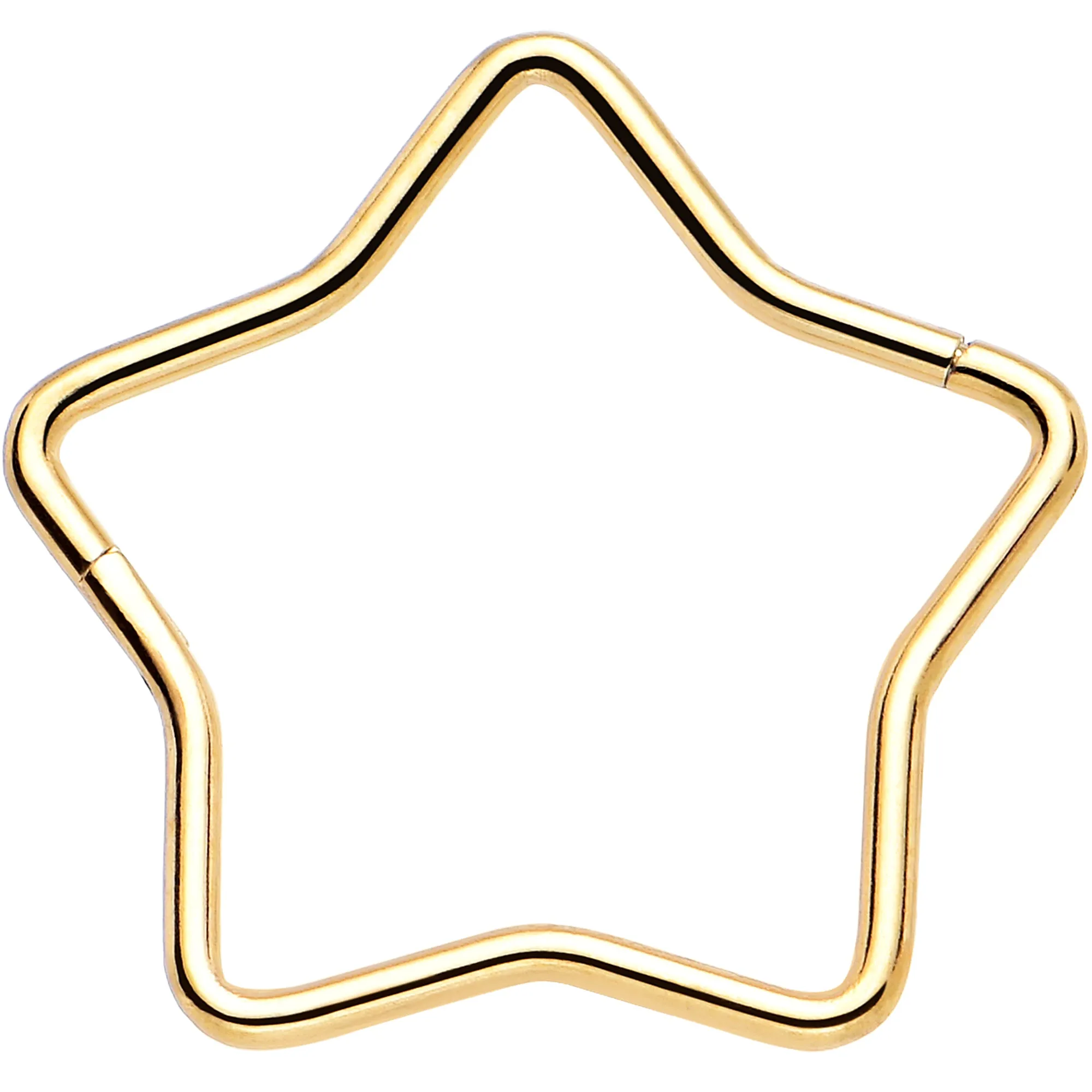 20 Gauge Seamless Hollow Star Nose Hoop Surgical Steel
