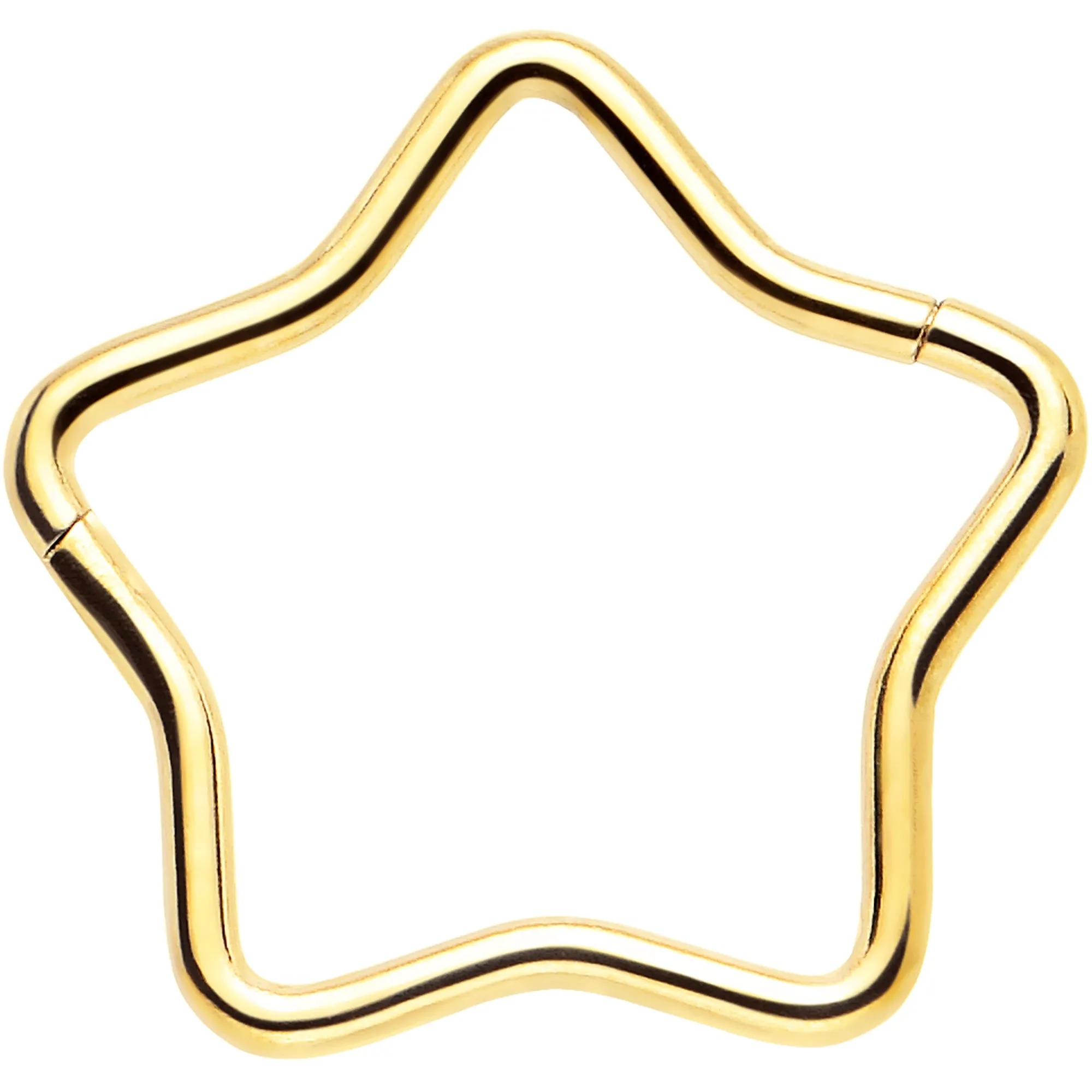 20 Gauge Seamless Hollow Star Nose Hoop Surgical Steel