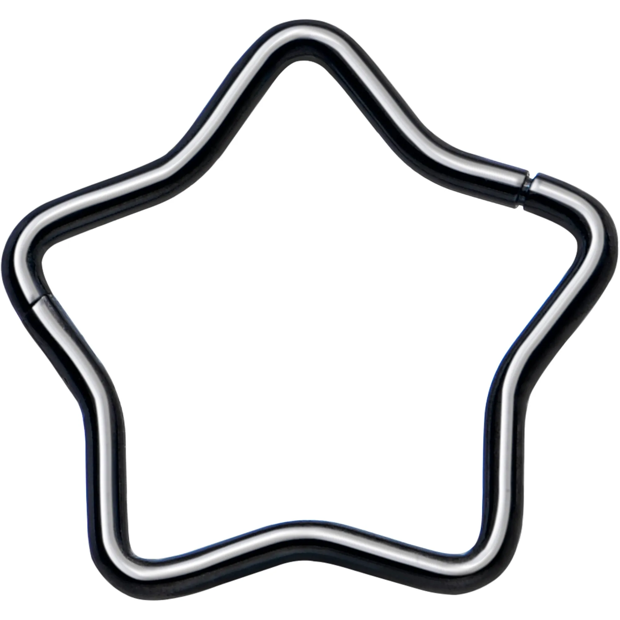 20 Gauge Seamless Hollow Star Nose Hoop Surgical Steel