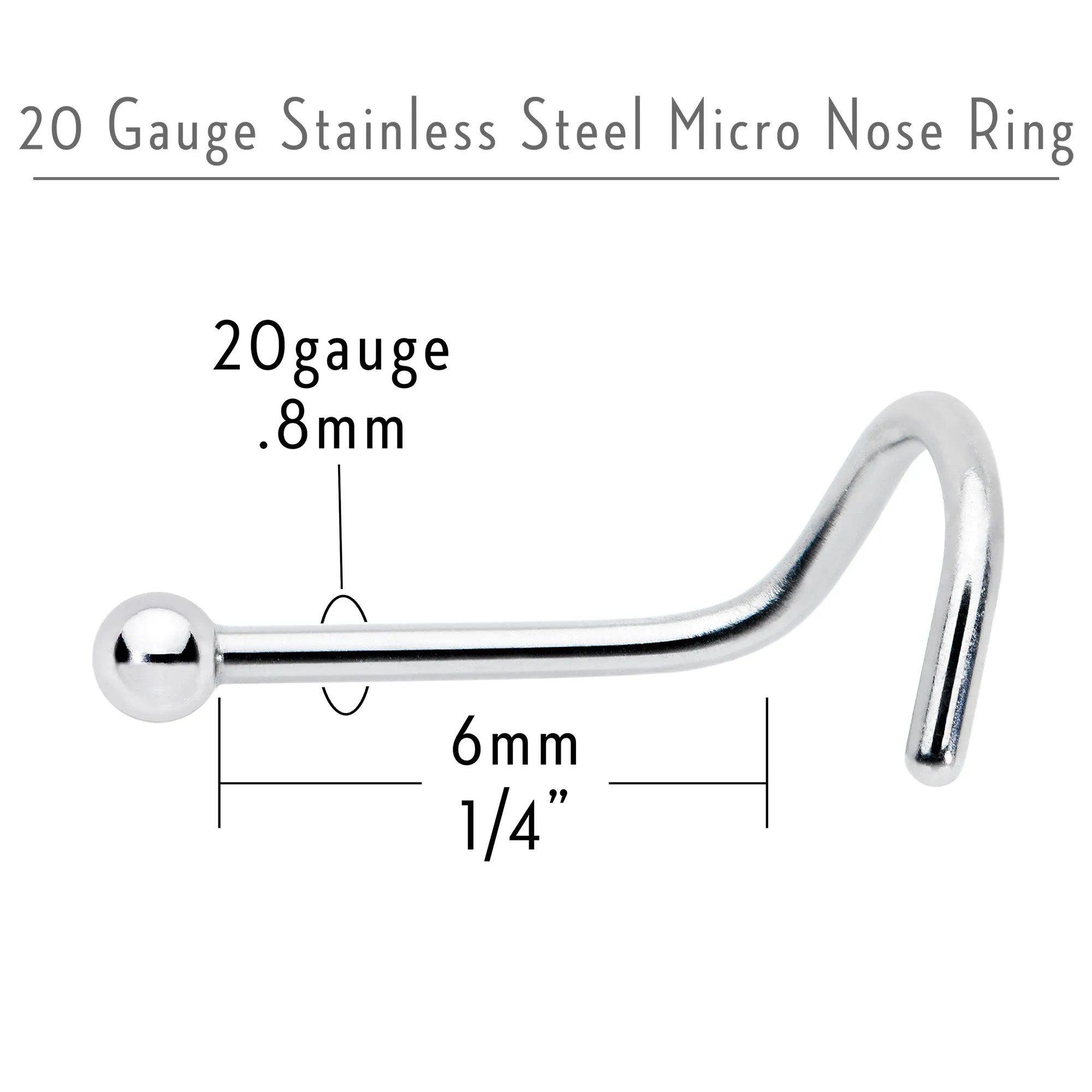 20 Gauge Stainless Steel 2mm Ball Nose Screw