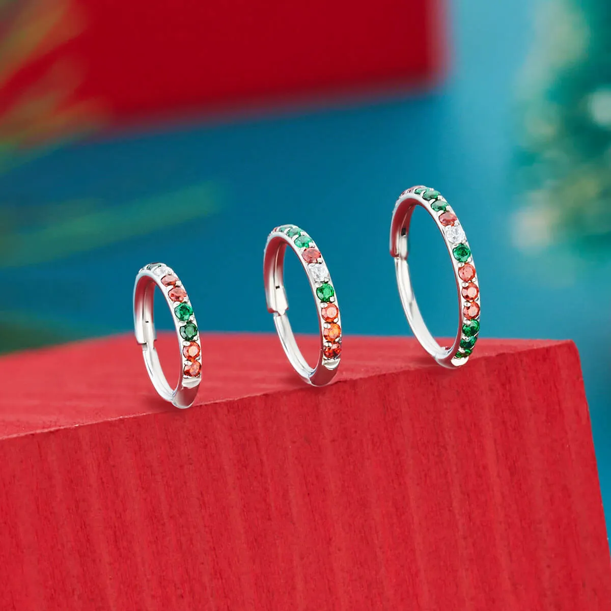 20G Christmas Color Combo Nose Hoop