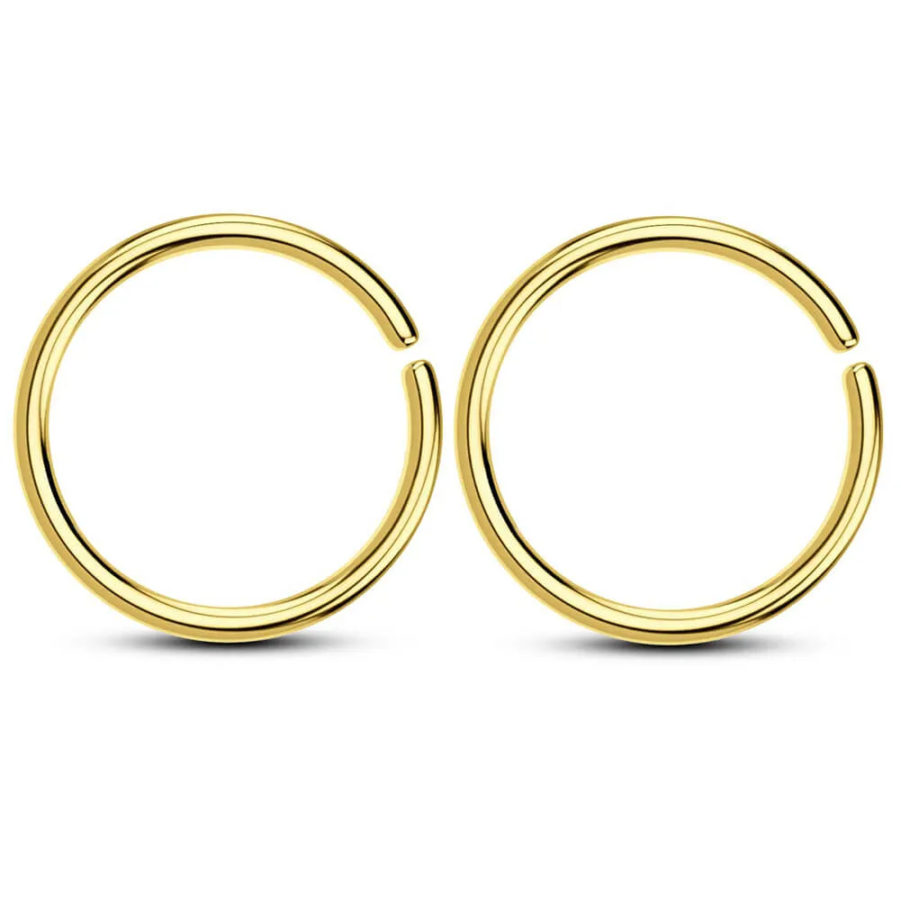 20G Simple Seamless Nose Hoop Cartilage Rings